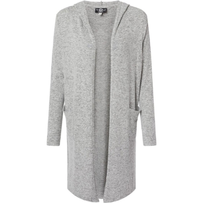 Custom Womens Cuddle Fleece Cardigan Oxford Heather