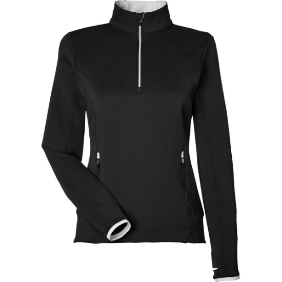 Custom Womens Sofia Quarter-Zip Pullover Black