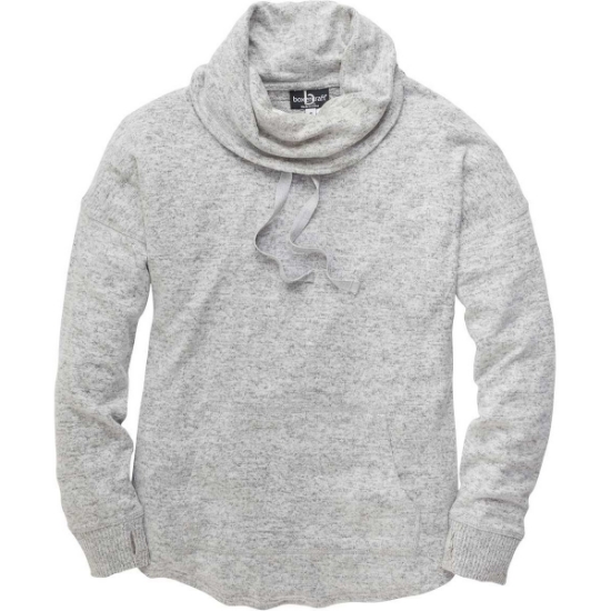 Custom Womens Cuddle Cowlneck Pullover Oxford Heather