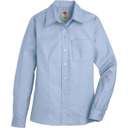 Custom Womens Oxford Long Sleeve Shirt Light Blue