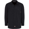 Custom Mens Tall Industrial Cotton Long Sleeve Work Shirt Black