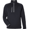 Custom Mens Quarter-Zip Pullover Black/ Metallic Silver