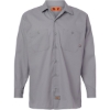 Custom Mens Industrial Long Sleeve Work Shirt Graphite Grey