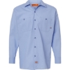 Custom Mens Industrial Long Sleeve Work Shirt Light Blue