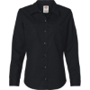 Custom Womens Long Sleeve Industrial Work Shirt Black