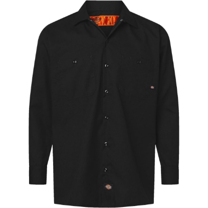 Custom Mens Tall Industrial Long Sleeve Work Shirt Black