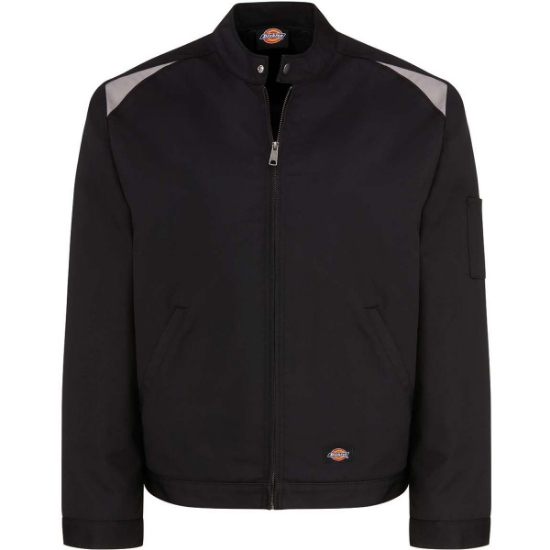 Custom Mens Insulated Colorblocked Jacket Black/ Silver