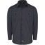 Custom Mens Industrial Worktech Ventilated Long Sleeve Work Shirt Dark Navy