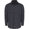 Custom Mens Tall Industrial Worktech Ventilated Long Sleeve Work Shirt Dark Navy