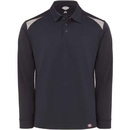 Custom Mens Team Performance Long Sleeve Shirt Dark Navy/ Smoke