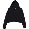 Custom Womens Cropped Hooded Sweatshirt Black