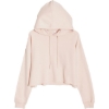 Custom Womens Cropped Hooded Sweatshirt Pale Pink
