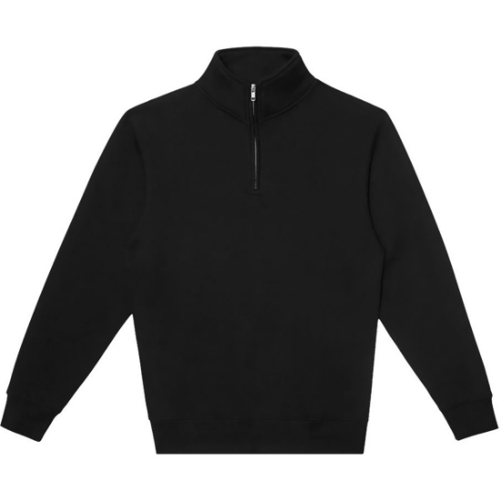 Custom Unisex Premium Quarter-Zip Pullover Black