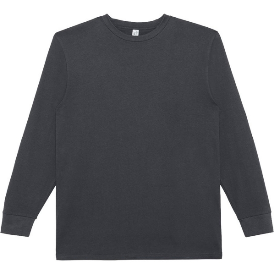 Custom Unisex Heavyweight Long Sleeve T-Shirt Smoke