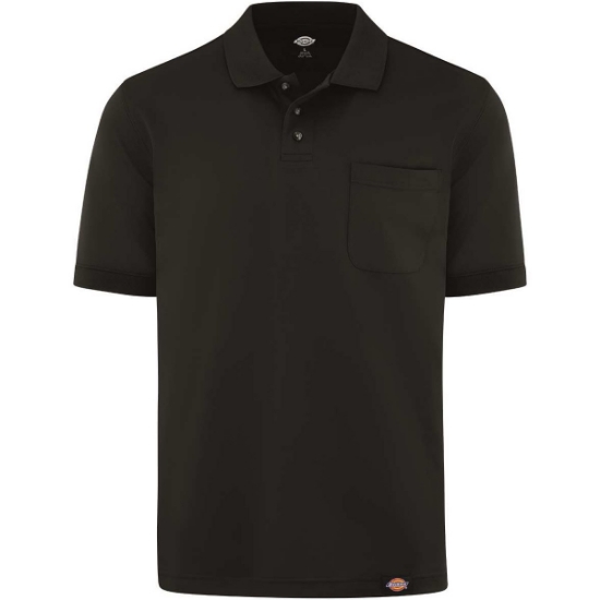 Custom Mens Performance Short Sleeve Work Shirt With Pocket Black
