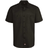 Custom Mens Industrial Worktech Ventilated Short Sleeve Work Shirt Black