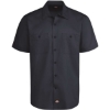 Custom Mens Tall Industrial Worktech Ventilated Short Sleeve Work Shirt Dark Navy