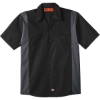 Custom Mens Tall Industrial Colorblocked Short Sleeve Shirt Black/ Dark Charcoal