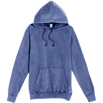 Custom Unisex Vintage Raglan Hooded Sweatshirt Vintage Denim