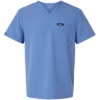 Custom Mens Holmes Everyday 1-Pocket Scrub V-Neck Top Ceil Blue