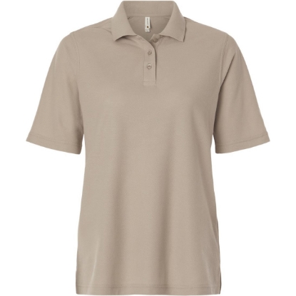 Custom Womens Maverick CVC Pique Polo Khaki