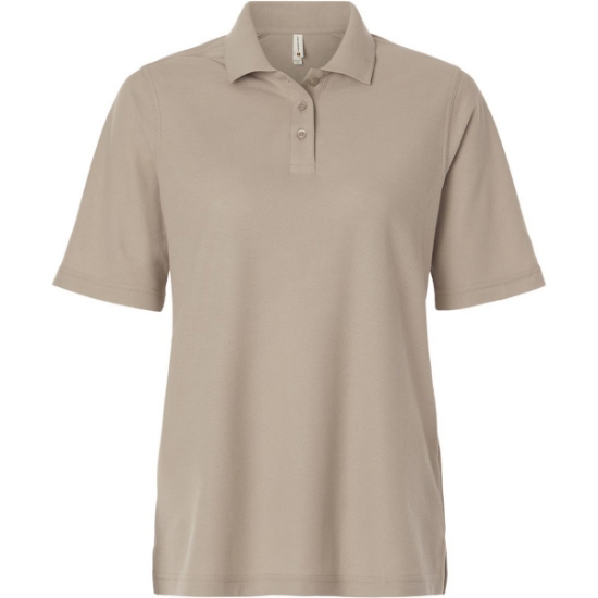 Custom Womens Maverick CVC Pique Polo Khaki