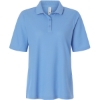 Custom Womens Maverick CVC Pique Polo Light College Blue