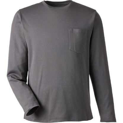 Custom Unisex Charge Snag and Soil Protect Long Sleeve T-Shirt Dark Charcoal