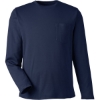 Custom Unisex Charge Snag and Soil Protect Long Sleeve T-Shirt Dark Navy