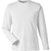 Custom Unisex Charge Snag and Soil Protect Long Sleeve T-Shirt White