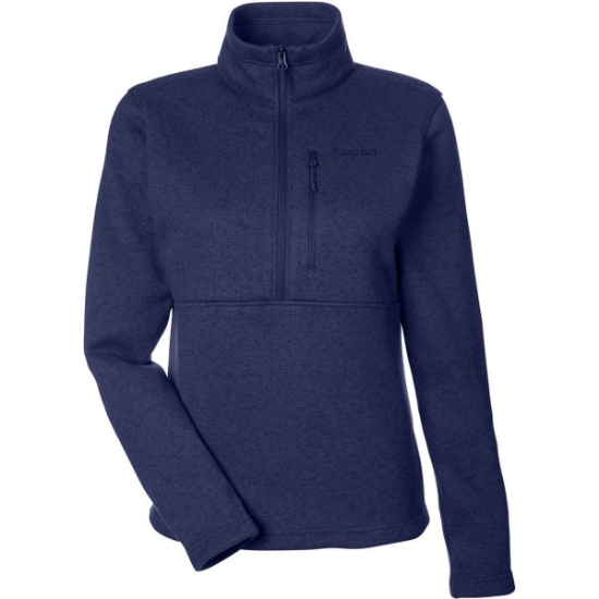 Custom Womens Dropline Half-Zip Jacket Arctic Navy