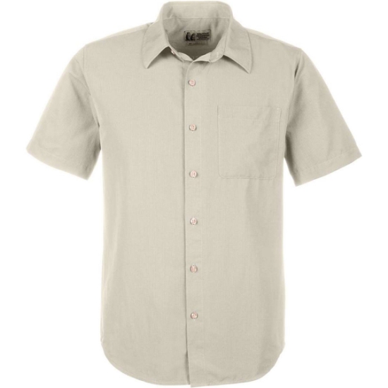 Custom Mens AirExchange Short Sleeve Woven Shirt Sandbar