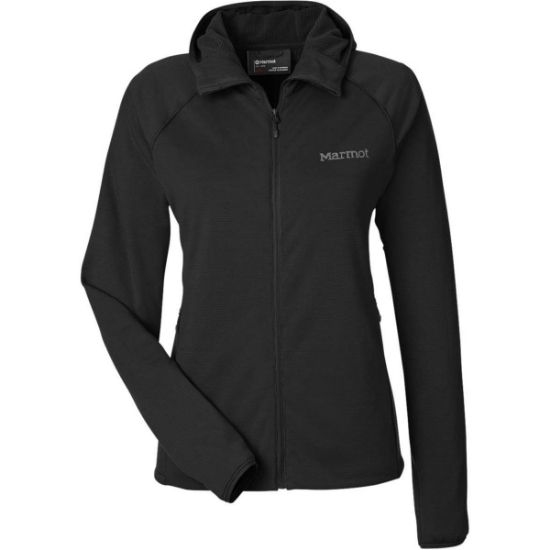 Custom Womens Leconte Full Zip Hooded Jacket Black