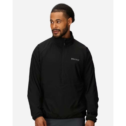 Custom Mens Aerothermal Softshell Quarter-Zip Pullover Black