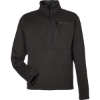Custom Mens Drop Line Half-Zip Jacket Black Heather