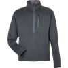 Custom Mens Drop Line Half-Zip Jacket Steel Onyx Heather