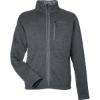 Custom Mens Drop Line Fleece Jacket Steel Onyx Heather