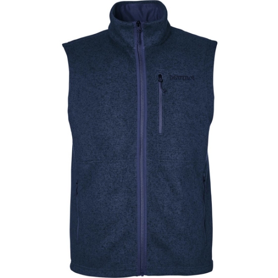 Custom Mens Drop Line Vest Arctic Navy Heather