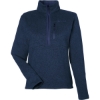 Custom Womens Drop Line Half-Zip Jacket Arctic Navy Heather