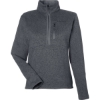 Custom Womens Drop Line Half-Zip Jacket Steel Onyx Heather