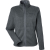 Custom Womens Drop Line Fleece Jacket Steel Onyx Heather