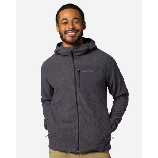 Custom Mens Air Fleece Hooded Jacket Blackened
