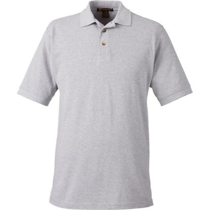 Custom Mens Pique Polo Grey Heather