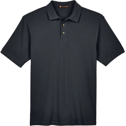 Custom Mens Tall Cotton Pique Polo Black