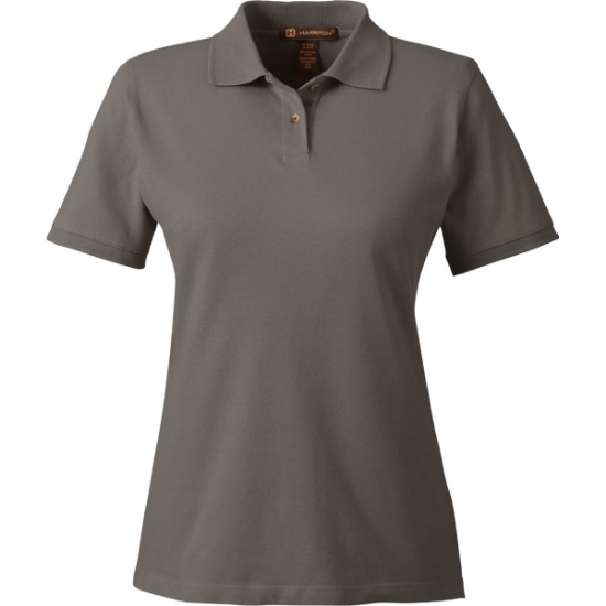 Custom Womens Cotton Polo Charcoal