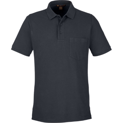 Custom Mens Valiant Cotton Snag Protect Pocket Polo Dark Charcoal