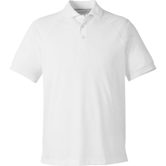 Custom Mens Charge Snag and Soil Protect Polo White