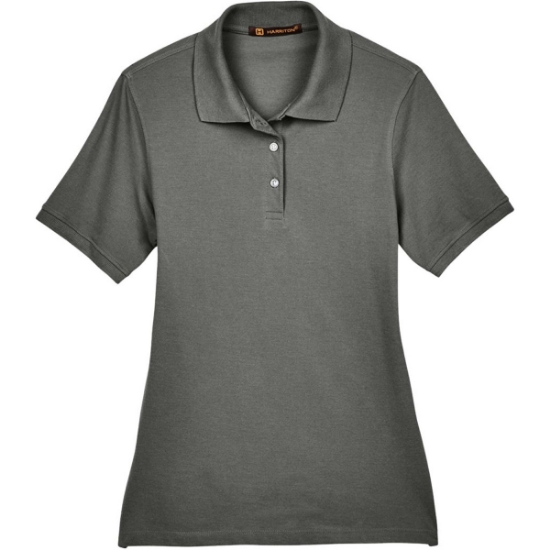 Custom Womens Easy Blend Polo Charcoal