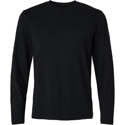 Custom Mens RegenX Cotton Underscrub Long Sleeve T-Shirt Black