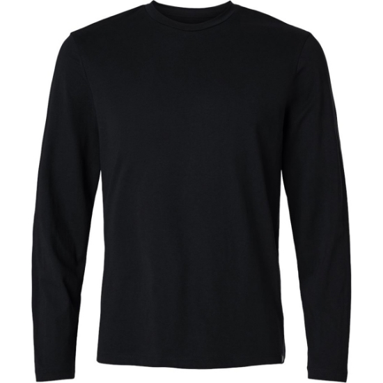 Custom Mens RegenX Cotton Underscrub Long Sleeve T-Shirt Black